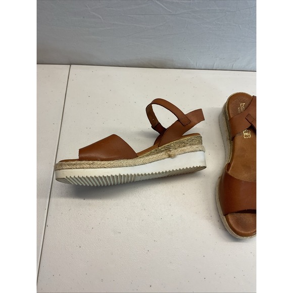 Bertuchi made in Spain Leather Sandals 8 US 39 EUR Womens Brown Buckle - Picture 6 of 13
